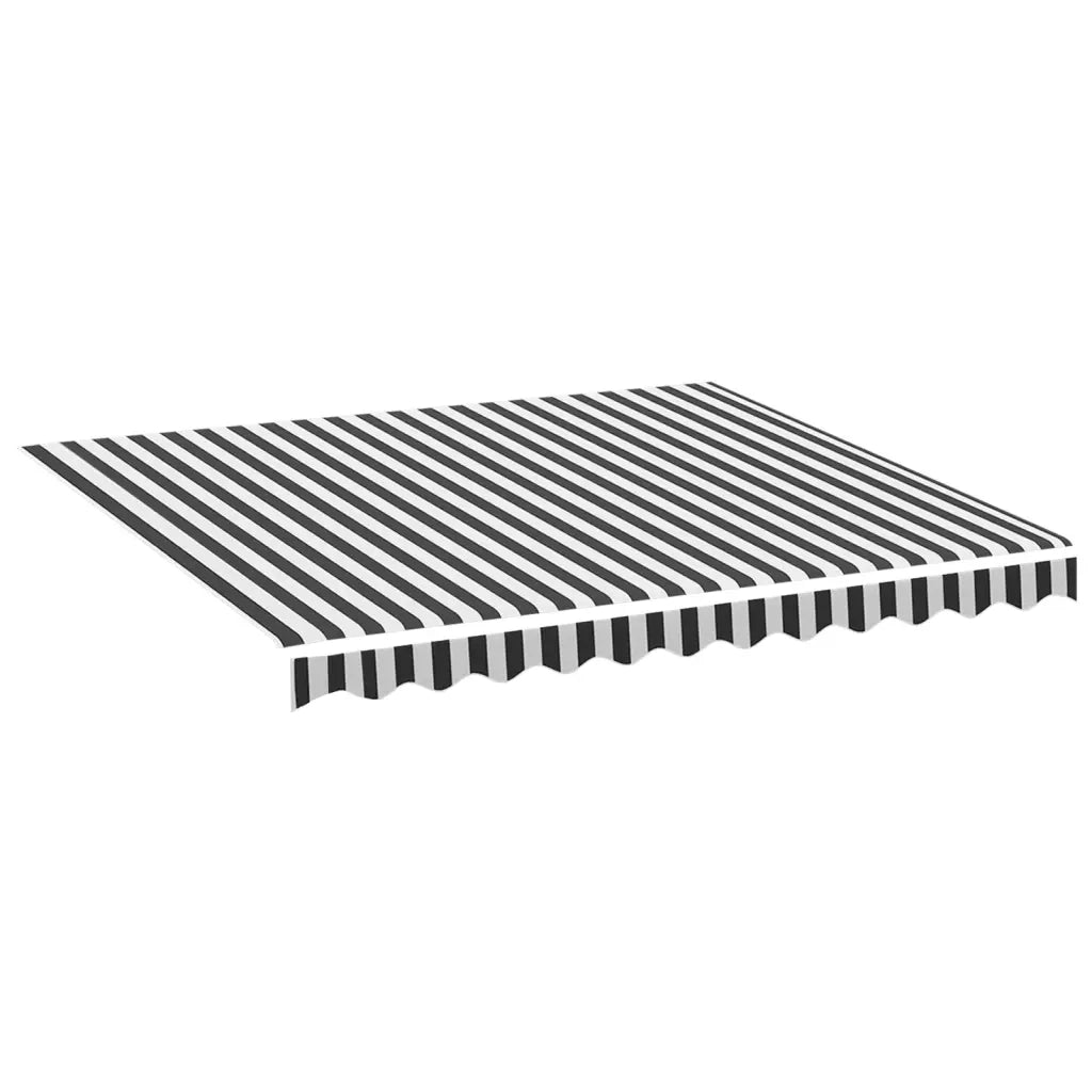 Tessuto di Ricambio per Tenda da Sole-Ricambio telo per tenda da sole Antracite e Bianco 3x2,5m