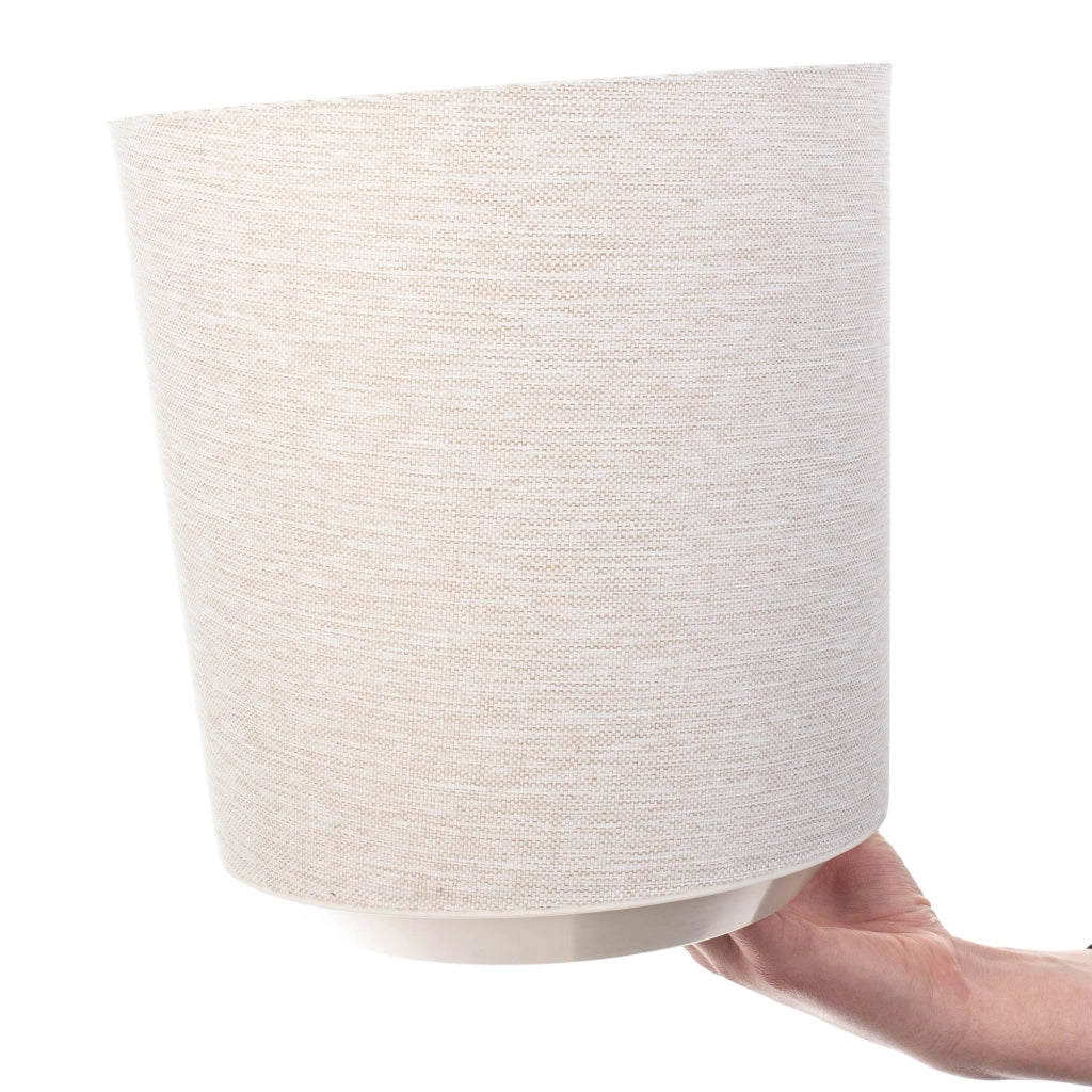 Vaso da fiori KADAX, vaso da fiori, coperchio in plastica, crema, 25 cm