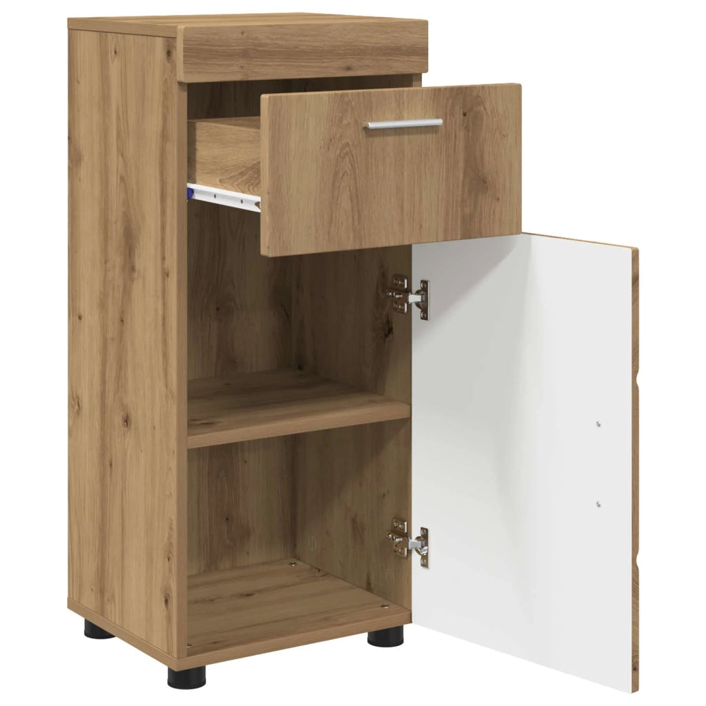 Set di Armadi da Bagno con cassetto TULUM Rovere artigianale 880350