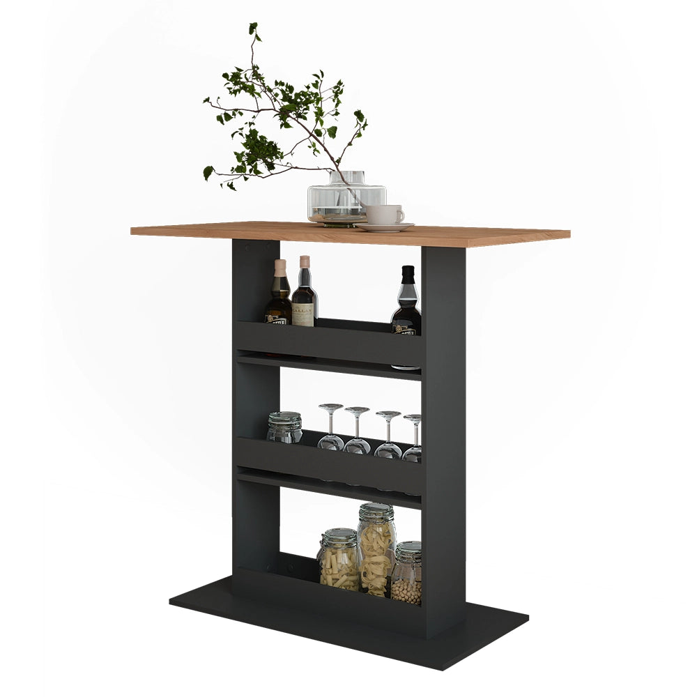 Vicco Tavolo da bar Quercia dorata/antracite 110 x 55 cm