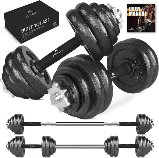 Set di Halter con Peso Adattabile per Fitness a Casa - Ideale per Allenamento di Forza e Fitness