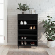 Scarpiera Nera 60x35x105 cm in Legno Multistratocod mxl 127117
