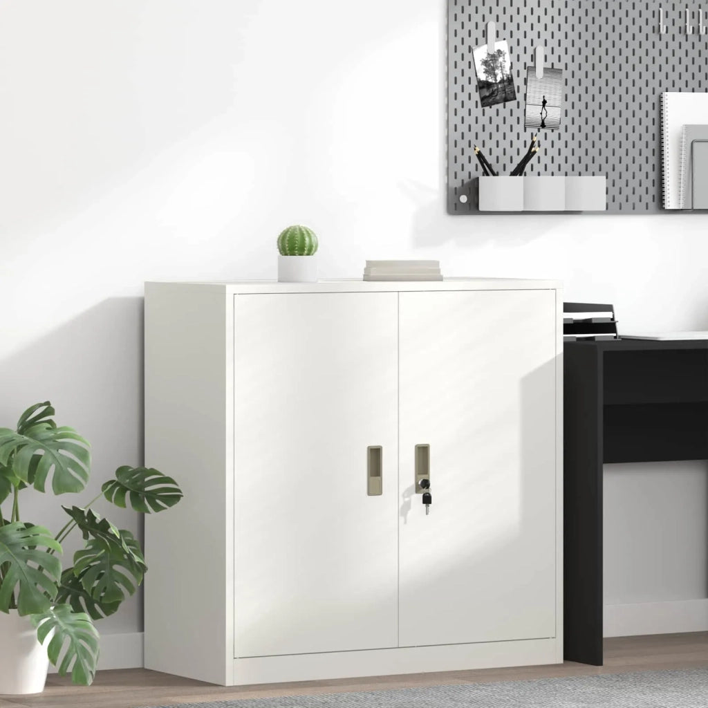 Armadio Bianco 90 x 40 x 90 cm Acciaio 891645