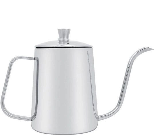 Caffettiera 550 ml - Waterkan da Caffè in Acciaio Inossidabile - Colletto di Gola a Testa di Cigno Sottile - Liscio a Polvere Alta - Resistente alle Temperature - Utilizzo a Lungo Termine - Filtro per Caffè