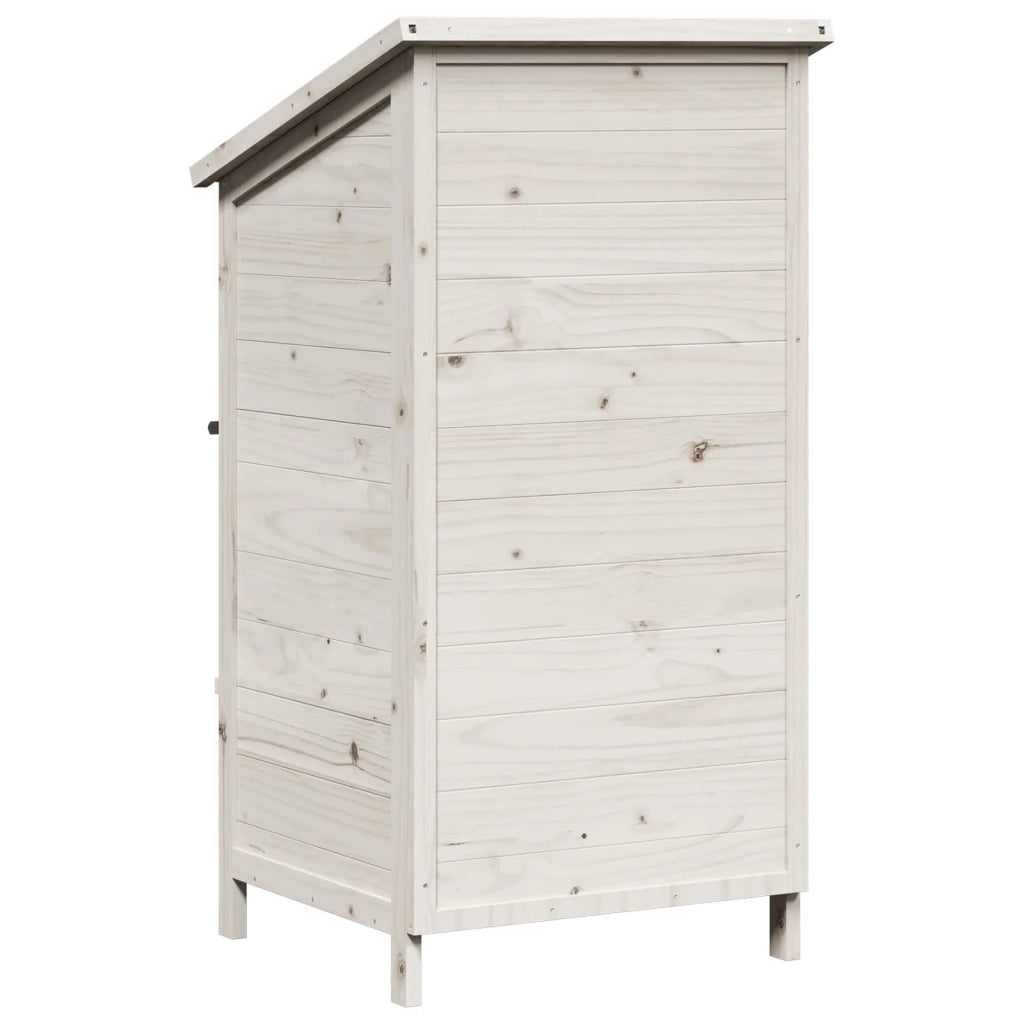 Capanno da Giardino Bianco 59,5 x 56 x 113,5 cm