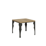 Tavolo apribile 90x90/180 cm Paxon Libra telaio Antracite - Quercia Natura