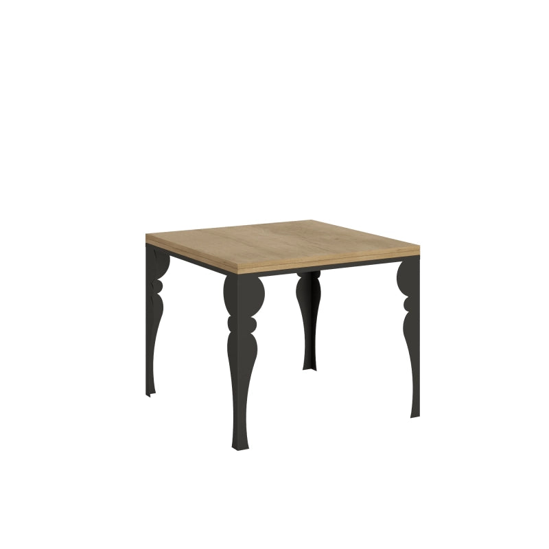 Tavolo apribile 90x90/180 cm Paxon Libra telaio Antracite - Quercia Natura