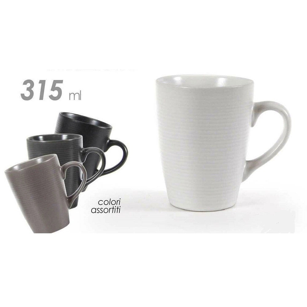 Trade Shop - Tazza Tazzina Per Caffè 315 Ml Colazione Classica Vari Colori Assortiti 805752 -