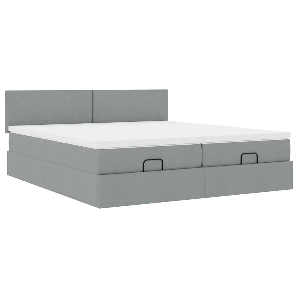 Struttura Letto Pouf con Materassi 180x200 cm in Tessuto 3312822