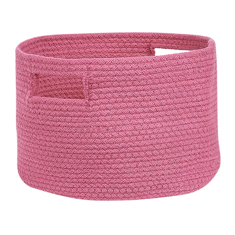 Set di 2 cesti in cotone intrecciato rosa boho interno esterno