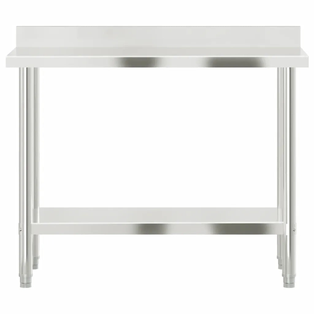 Tavolo Lavoro Cucina con Paraschizzi 110x55x93cm Acciaio Inox CFW6577963