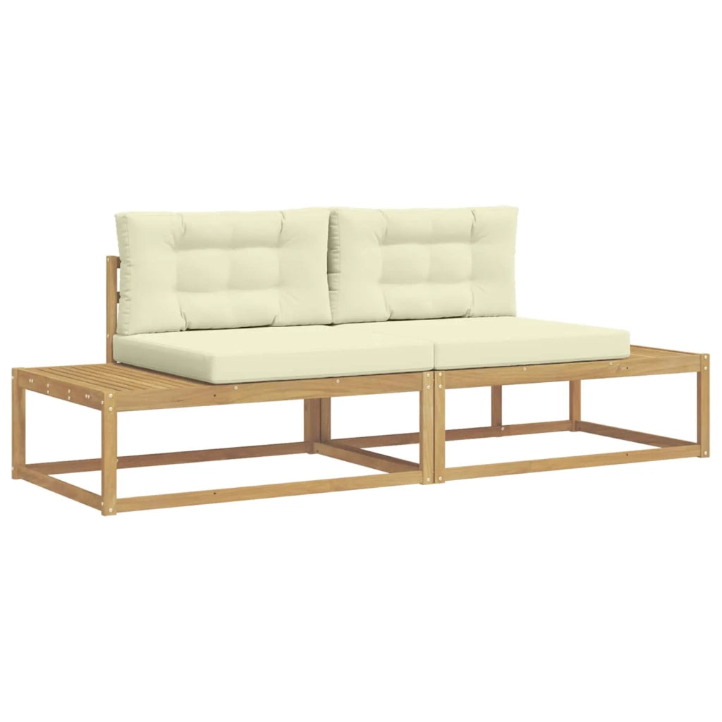 Set di divani da esterno Poliestere Bianco 3386989