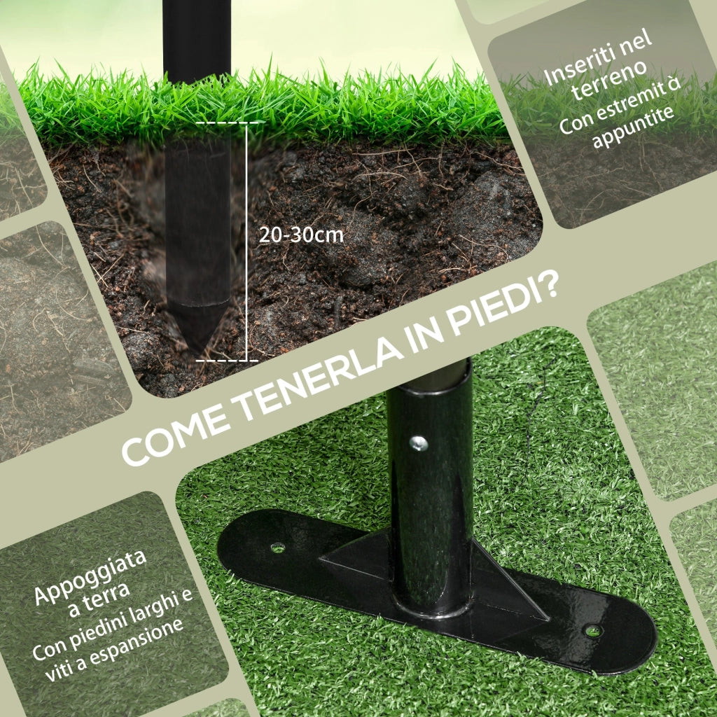 Recinzione Divisorio da Giardino 93x22x150 cm Modulabile Autoportante in Acciaio Marrone