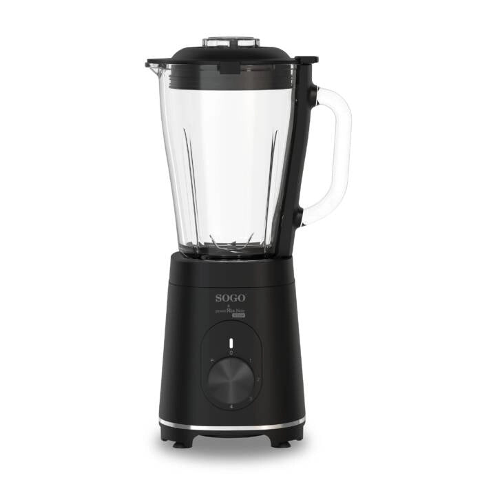 Frullatore da cucina 1000W con bicchiere vetro 1,5L, 2 velocità e funzione tritaghiaccio per smoothie e frullati - Sogo