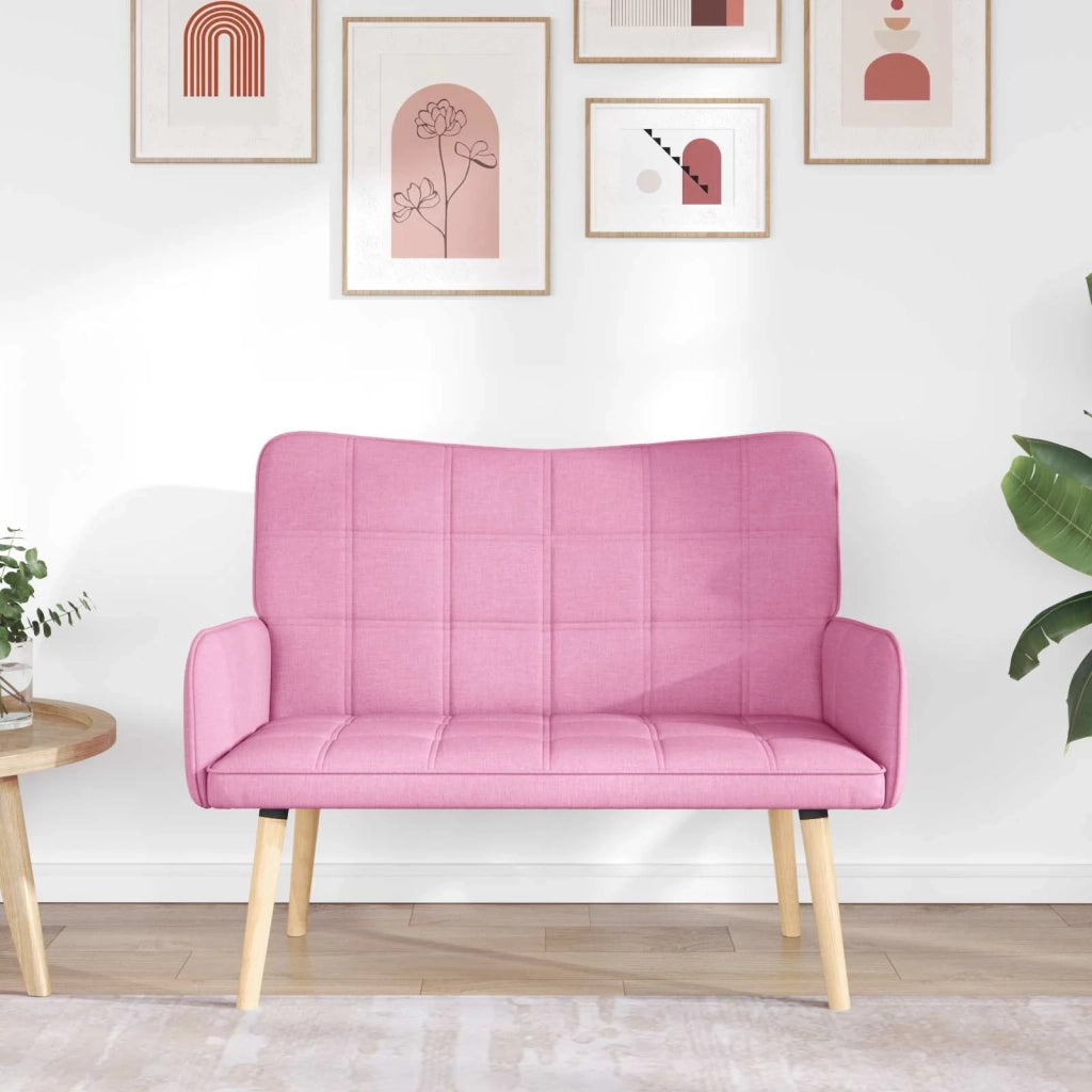 Sofa a Due Posti Rosa 115 x 61 x 87 cm Tessuto 42028901