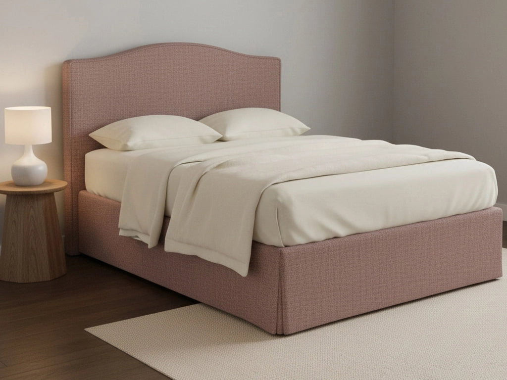 Morley, Letto Matrimoniale Sfoderabile Made in Italy, Rosa Antico
