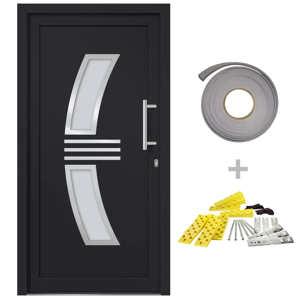 Porta di Ingresso Antracite 98x208 cm 3057577