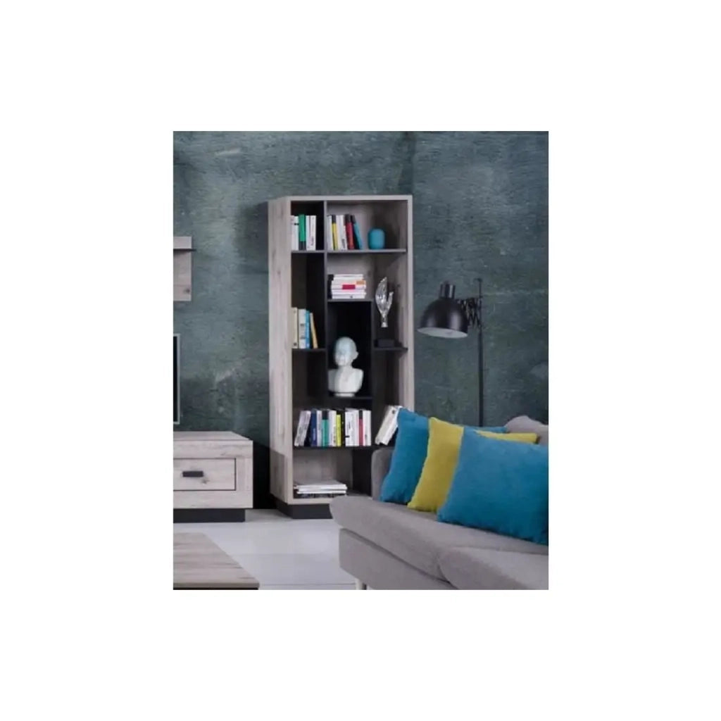 Libreria MALAGA - Colore rovere Wellington - 75 x 35 x 188 cm