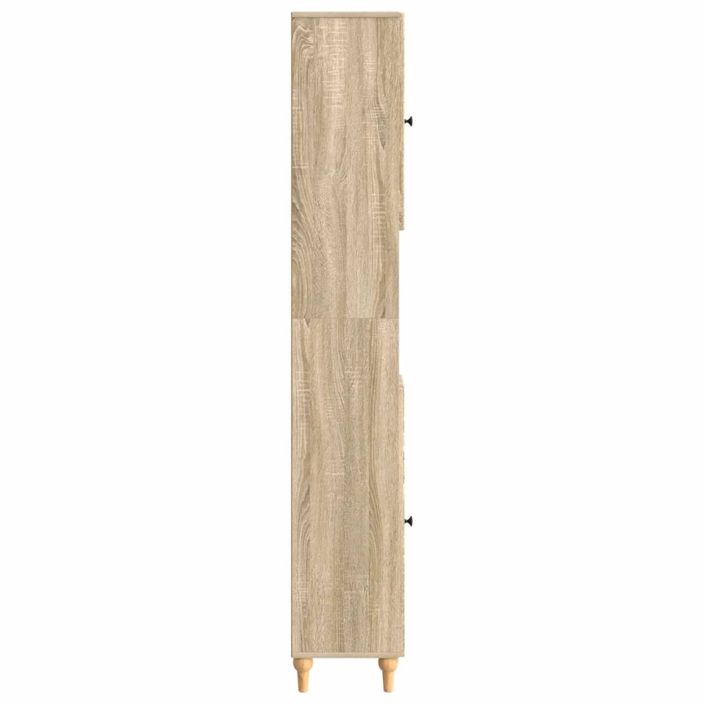 Armadio da Bagno con Ripiano Aperto ALKMAAR Rovere Sonoma 896157