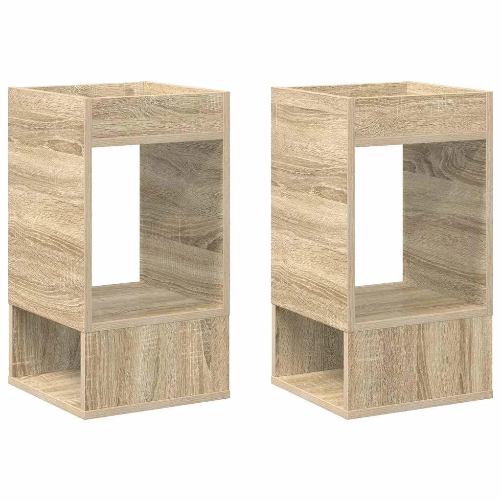 Tavolino 2 pcs Rovere Sonoma 30 x 30 x 56 cm Legno multistrato 890933