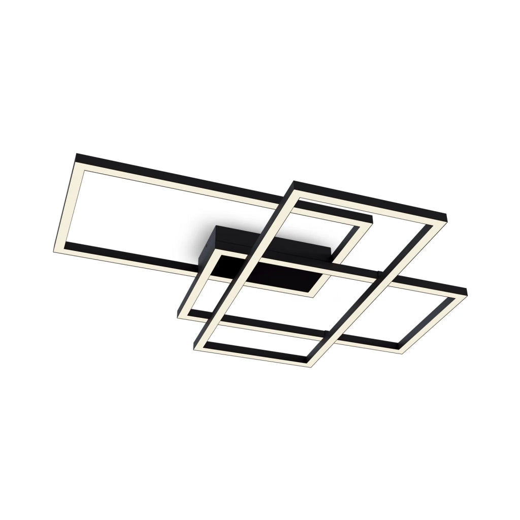 Maytoni Plafoniera Moderna Line 1 luce LED integrato nero alluminio diffusore acrilico