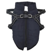 Cappotto Cani Imbracatura Impermeabile Riflettente Blu Navy L24 4019913