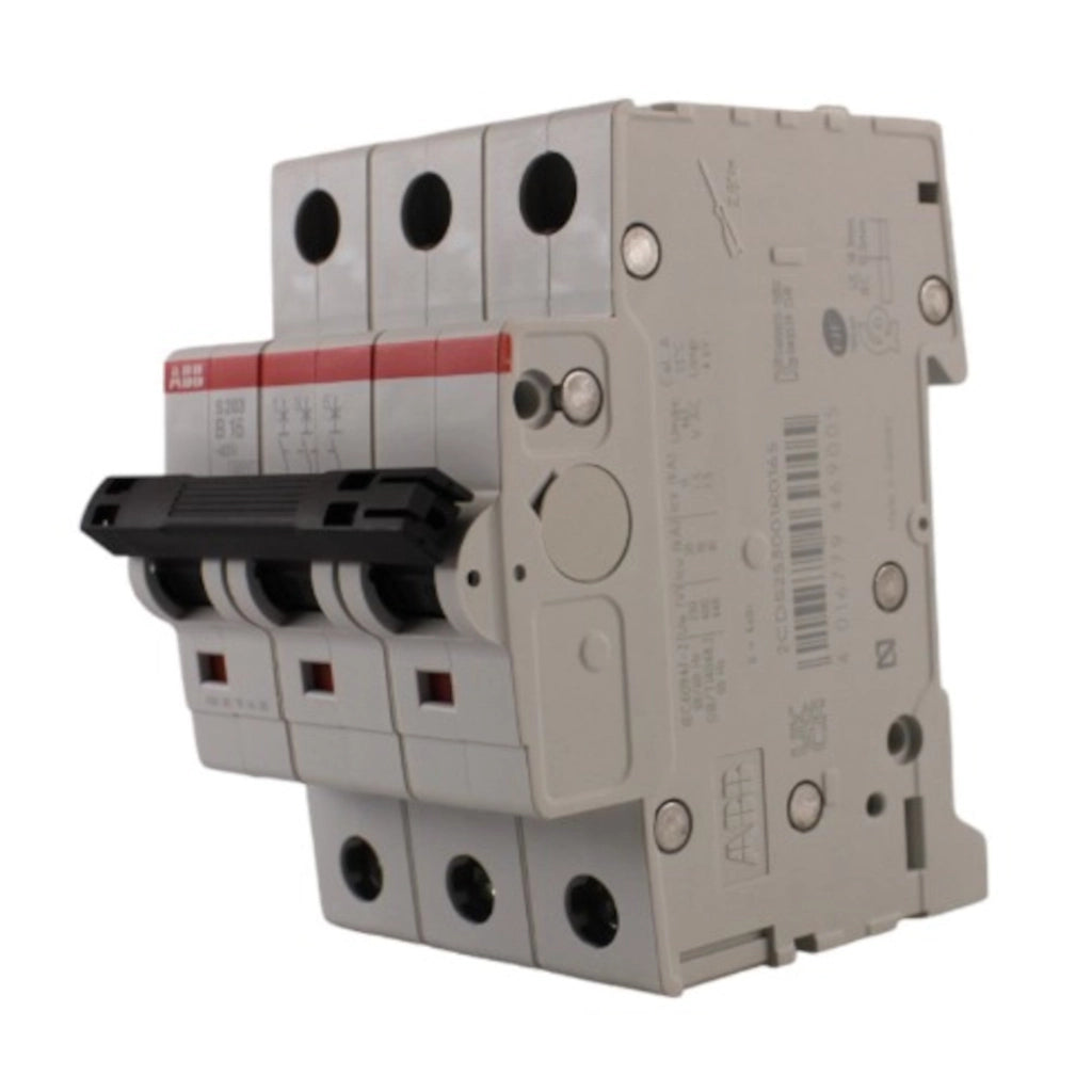 Interruttore magnetotermico 3 poli 3 moduli 16A curva B 6kA ABB
