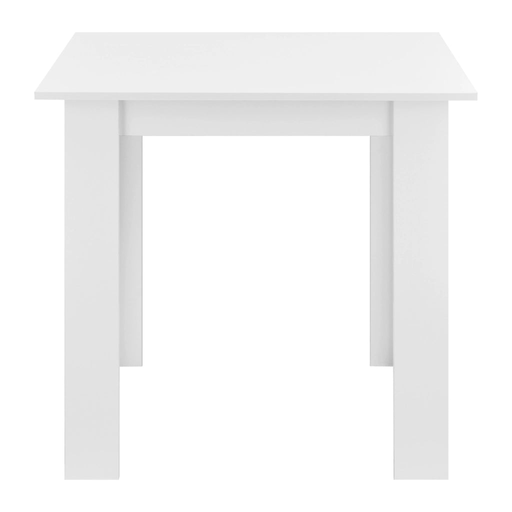 Tavolo da Pranzo con Piano Quadrato e Gambe a Forma di L 80 x 80 x 76cm Tavolo da Cucina in Design Moderno - Bianco