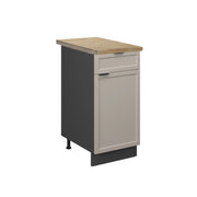 Mobiletto base per cucina Fame-Line GrigioBeige/Antracite 40 cm, PL Rovere Vicco