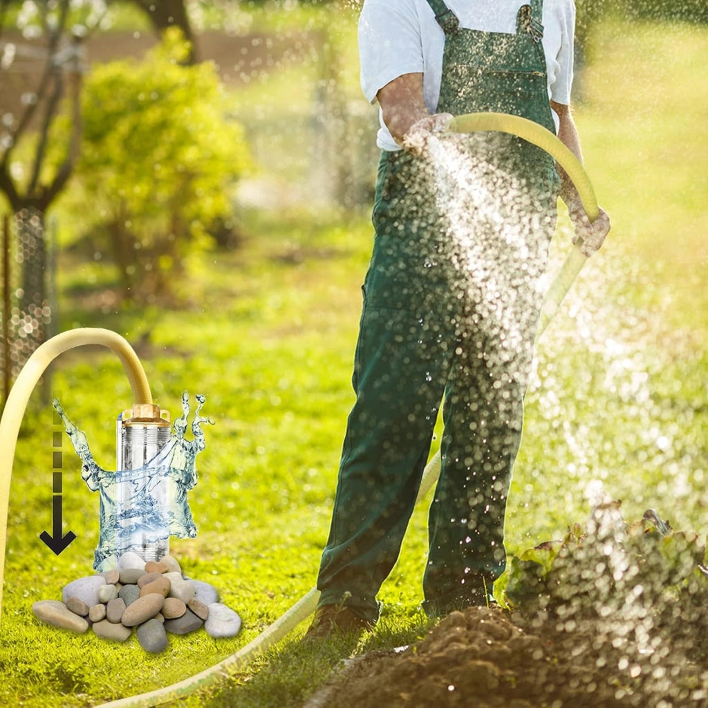 Pompa per pozzi profondi, 230 V, diametro 92 mm, in acciaio inox con portata 1,1 KW, 4000 l/h, pompa a pressione sommersa per alloggiamento