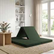 Divano Letto Pieghevole 140 x 67 x 45 cm Verde Scuro 900271
