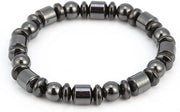 Anello da Polso in Stile con Piatte Pietre Nere per Perdita di Peso e Benessere con Terapia Magnetica Ultra Potente - Uomo e Donna