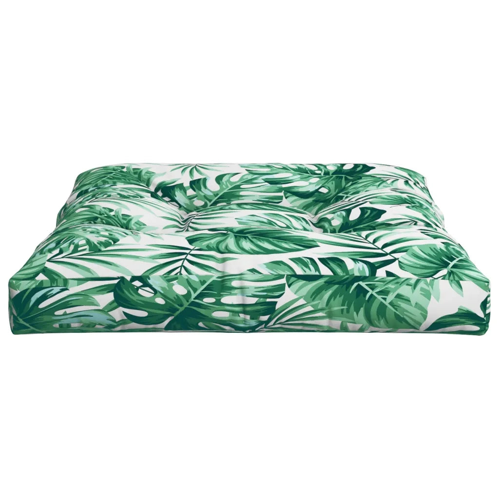 vidaXL Cuscino per Pallet con Motivo a Foglie 80x80x12 cm in Tessuto