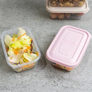 Confezione da 12 contenitori alimentari in plastica 500 ml, BPA libero, resistente al forno a microonde, resistente al lavastoviglie, resistente al congelatore, contenitore con coperchio