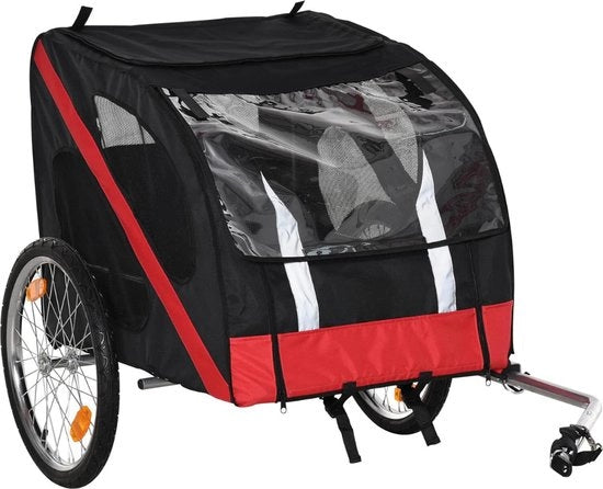 Carrello per cani Opvouwabile XL - Carrello per cani 40kg Resistente all'urto - Carrello per cani Inclinabile per eBike e Biciclette normali