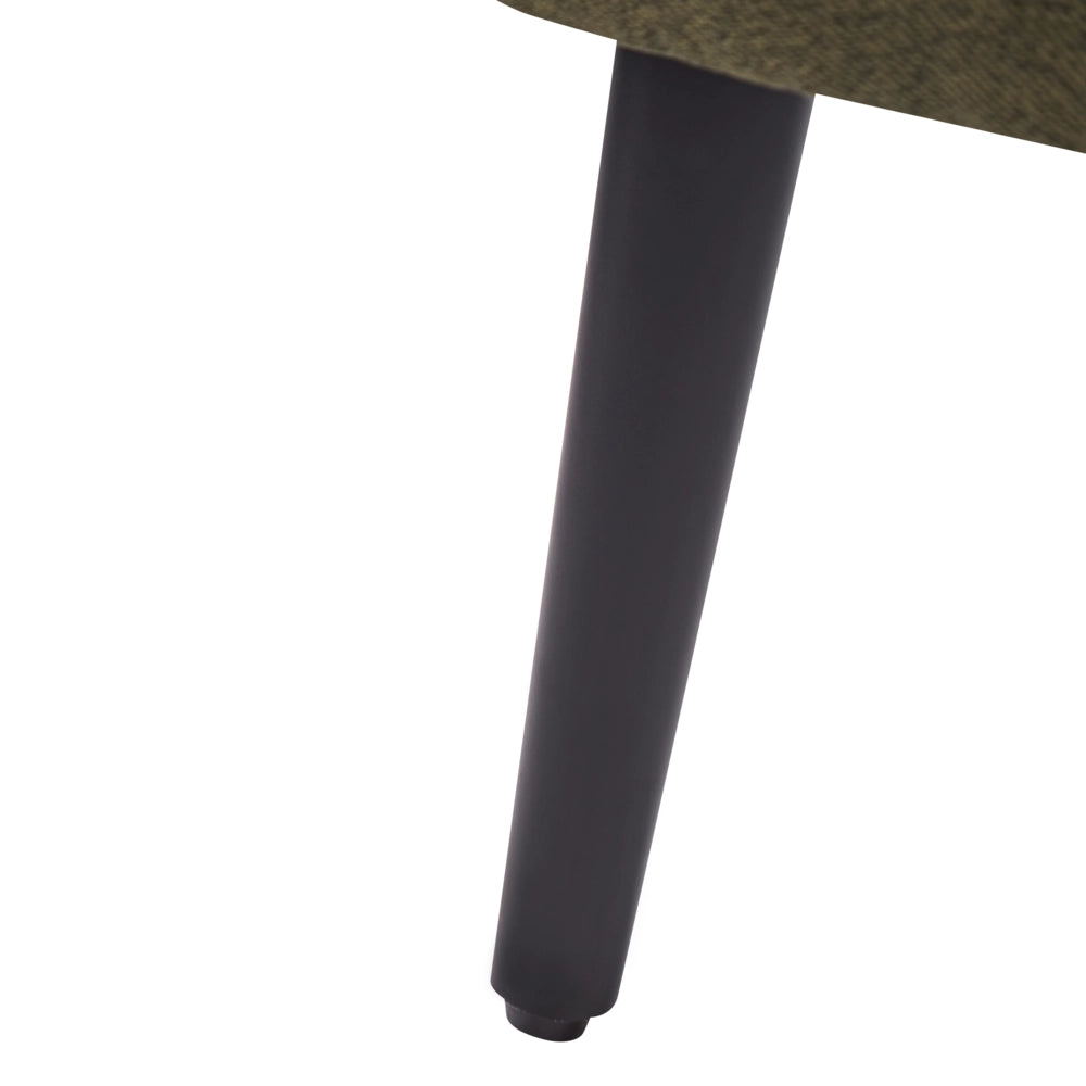 Poltrona verde con telaio nero Struttura in legno poliestere con intreccio in rattan Gambe in legno Tappi per gambe in plastica con cuscino Stile tradizionale Soggiorno Camera da letto