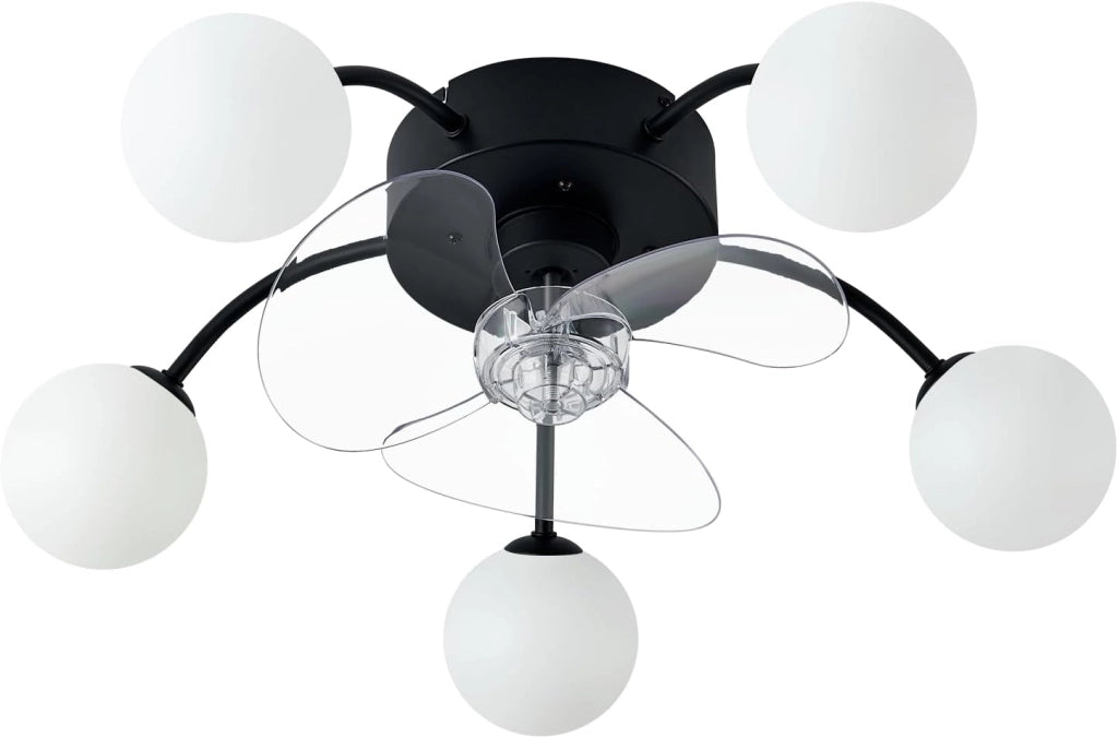 ZMH Ventilatore da Soffitto Silenzioso G9 con Luce Telecomando 6 Velocità per Sala da Pranzo Lampadina Non Inclusa