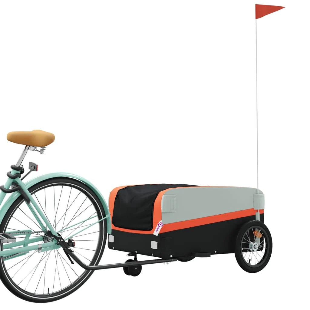 Rimorchio per trasporto biciclette capacità 45 kg ferro arancione 02_0044166