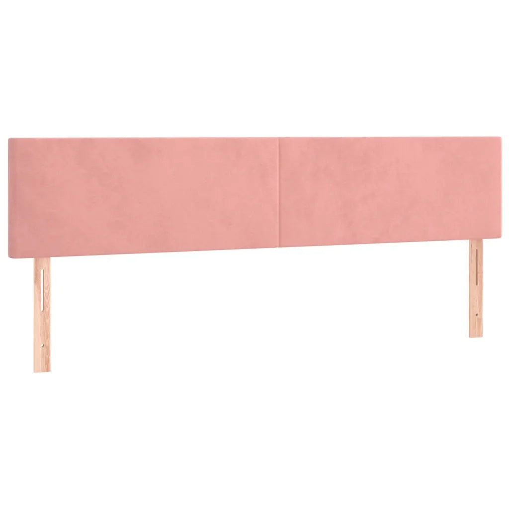 Giroletto a Molle con Materasso Rosa 180x200 cm in Velluto 3127390