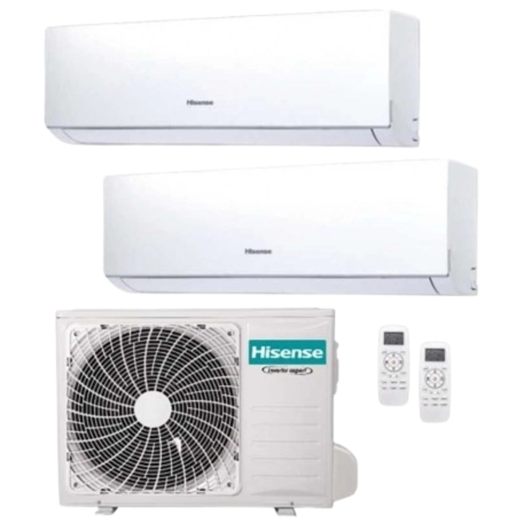 Hisense Climatizzatore Dual 7000BTU+7000BTU Pompa Calore A++/A+ WiFi Hi-Comfort Split Inverter 2AMW42U4RGC