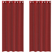 Tende in Voile con Occhielli 2 pz Rosso Vino