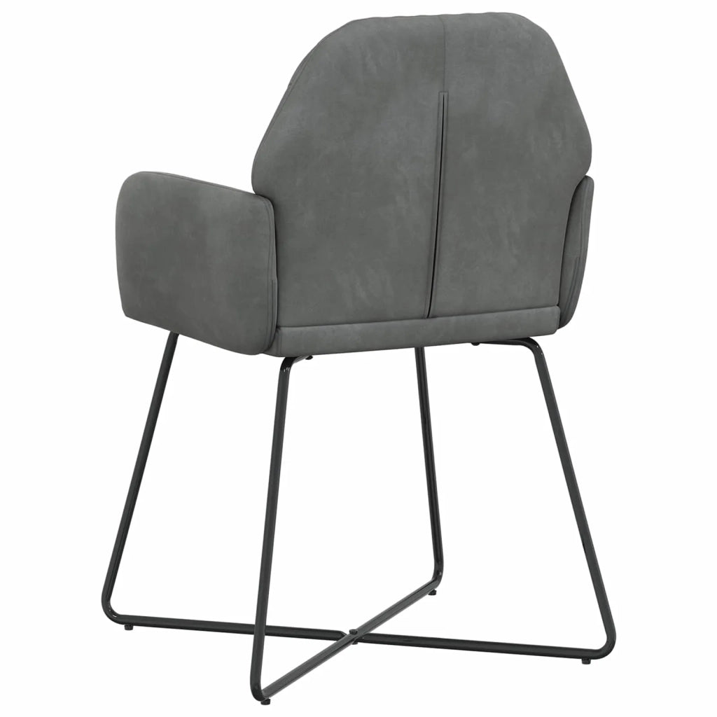 Sedie da pranzo 4 pz Velluto Grigio Scuro 55 x 50 x 84 cm 3428374