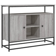 Credenza buffet cassettiera mobile contenitore organizer cucina soggiorno soggiorno Sonoma 100 x 35 x 80 cm derivati ​​del legno grigio 02_0036253