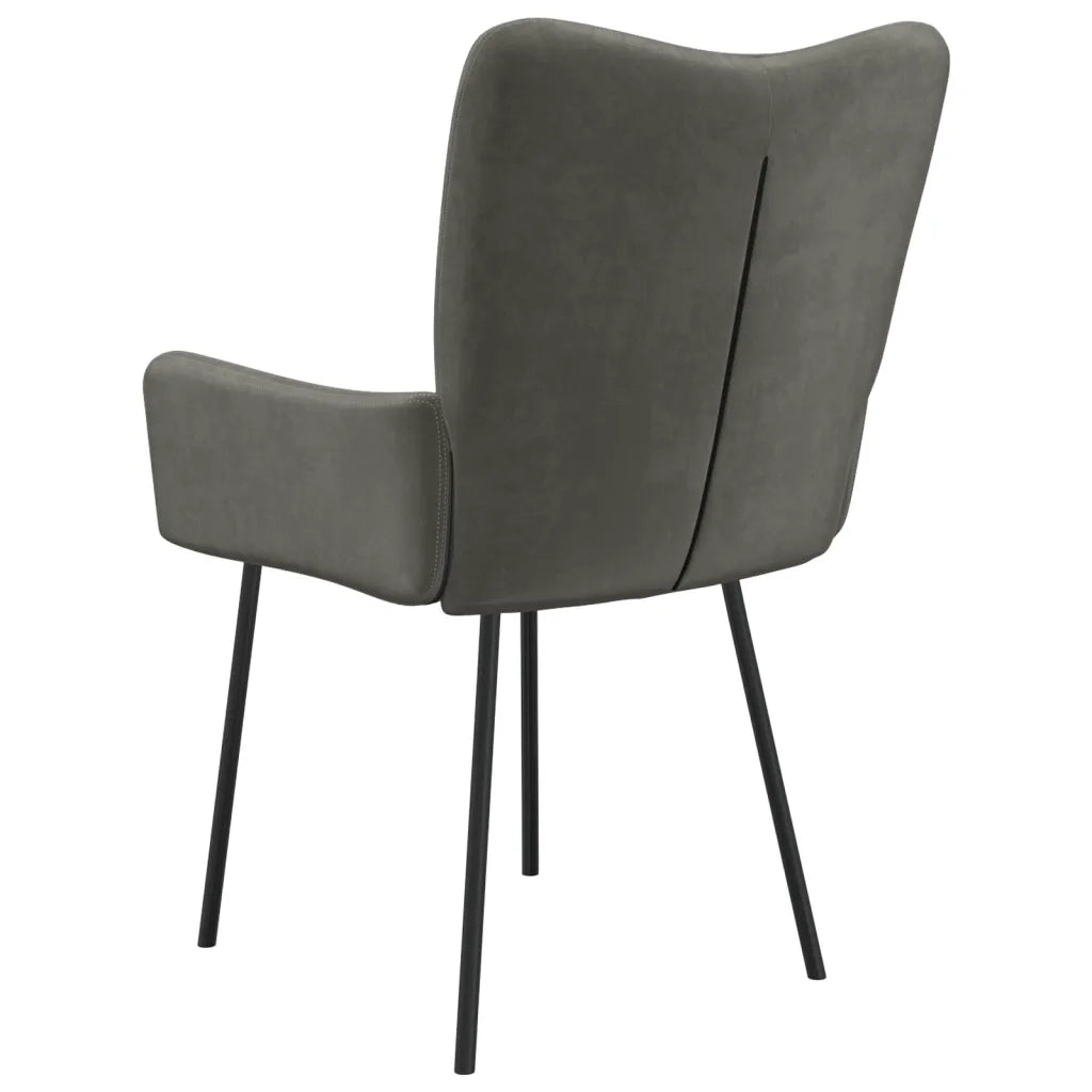 Sedie da Pranzo 2pz Grigio Scuro in Velluto 347661