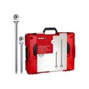 Fischer 558739 L-Boxx Set Viti PowerFast II 1801 Pezzi con Filettatura Totale e Parziale Attacco Torx TX Acciaio Zincato Blu Passivato colore Blu