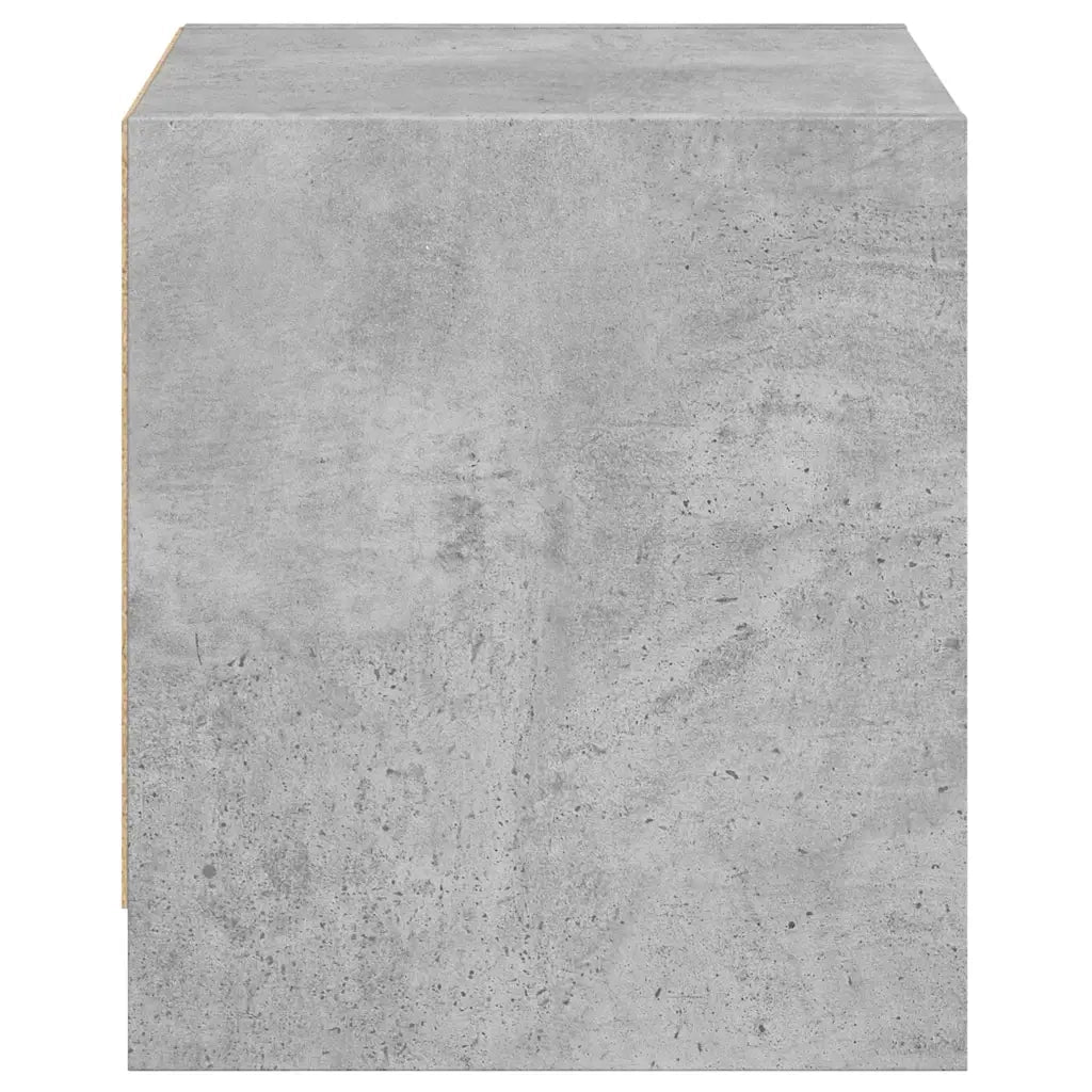 vidaXL Comodini con Ante in Vetro 2pz Grigio Cemento 35x37x42 cm