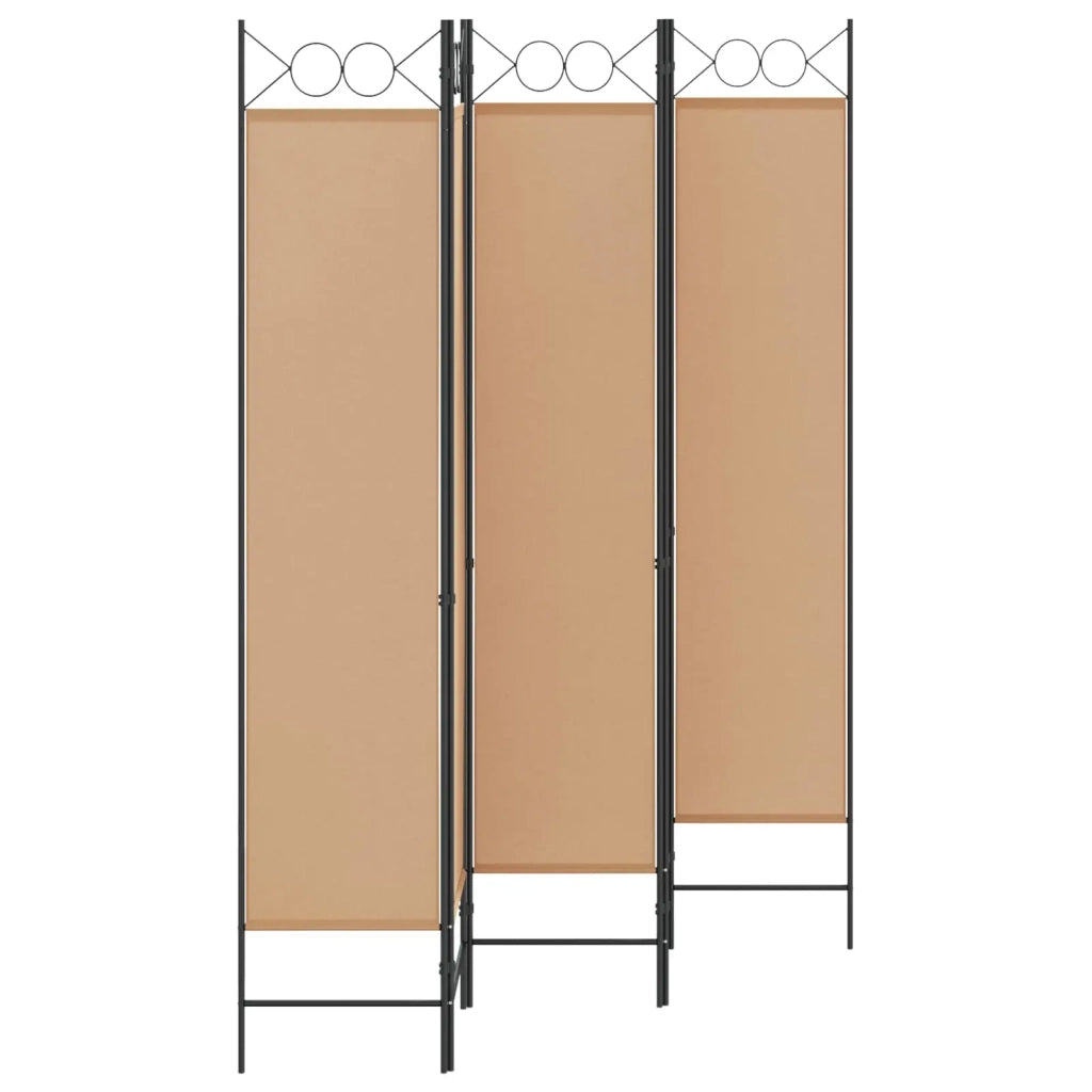 Divisorio Ambienti | Divider per stanze | Paravento a 5 Pannelli Beige 200 x 200 cm Tessuto