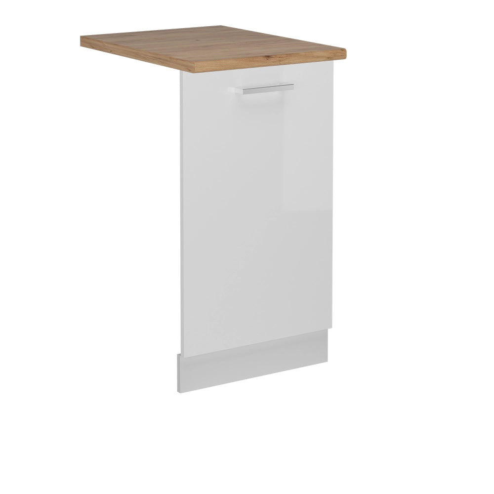 Pannello frontale R-Line Bianco lucido/Bianco 45 cm, PL Rovere Vicco