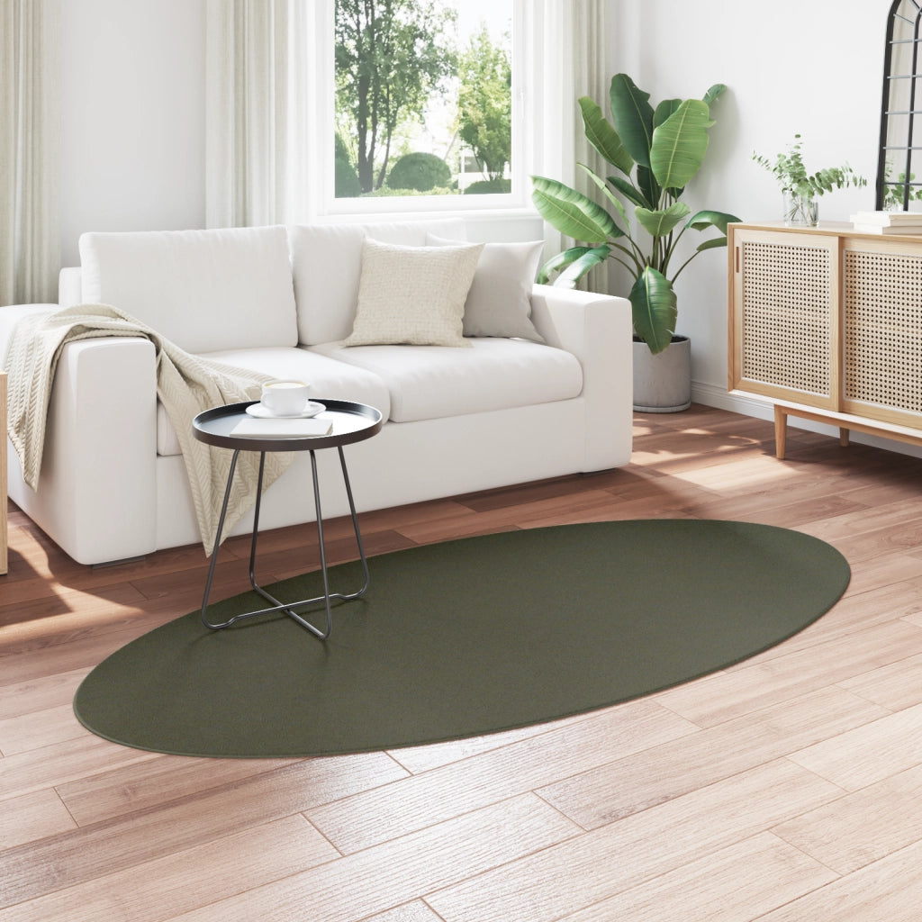 Tappeto  'HUARTE'Verde Foresta 100x200 cm Ovale