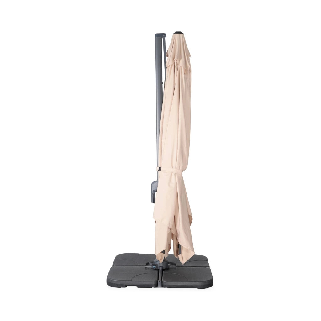 Ombrellone rettangolare decentrato, 3x4m, beige